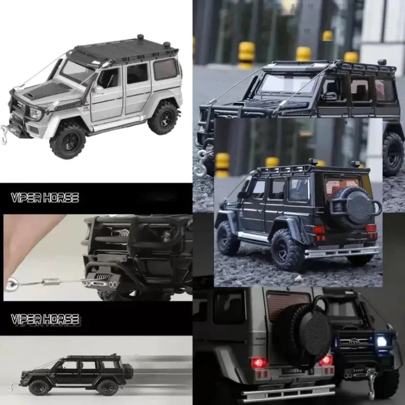 1:24 Toy Cars Model Zinc Alloy Pull Back Car Resembling Mercedes Brabus With Light & Sound (Pack of 1)