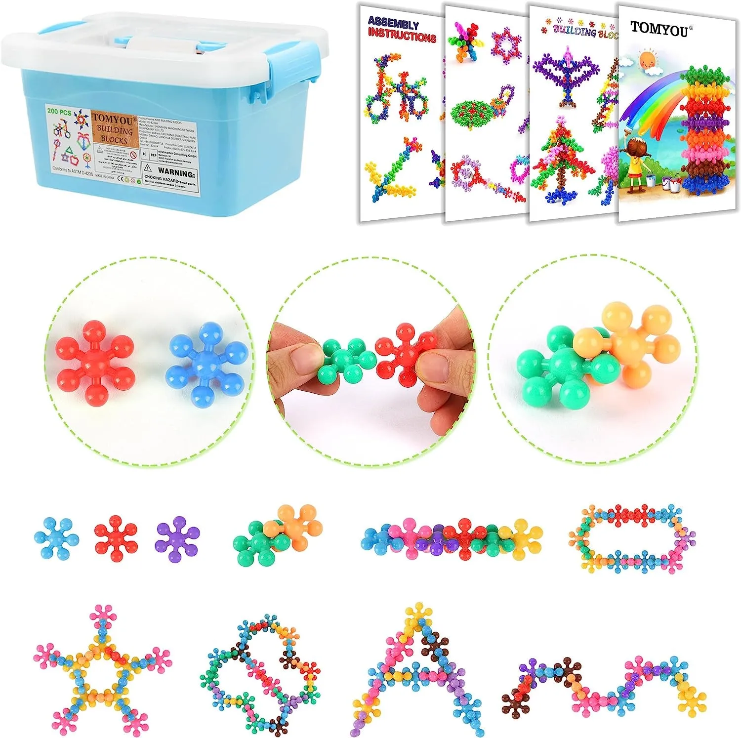 200-Piece STEM Building Blocks for Kids – Educational & Safe Creative Toy
