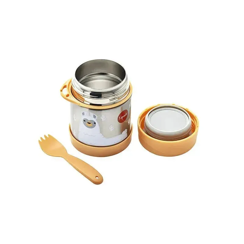 3 Sprouts - Stainless Steel Food Jar, Llama
