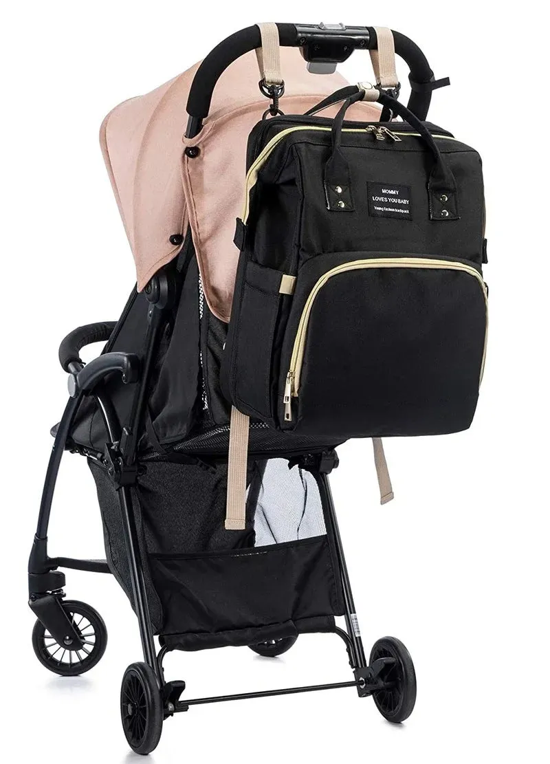 A 3-in-1 foldable baby crib diaper multi-function mummy backpack
