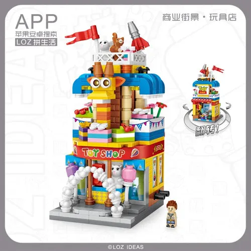 Adorable Mini Street Store Building Blocks - Educational Fun for Kids