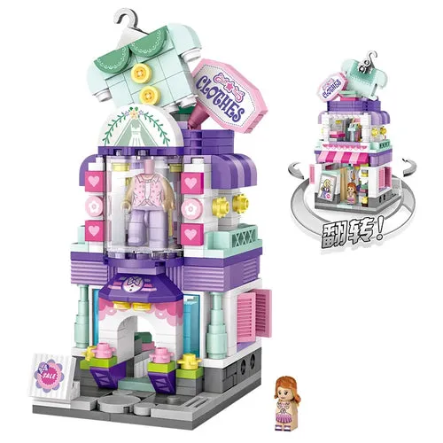 Adorable Mini Street Store Building Blocks - Educational Fun for Kids