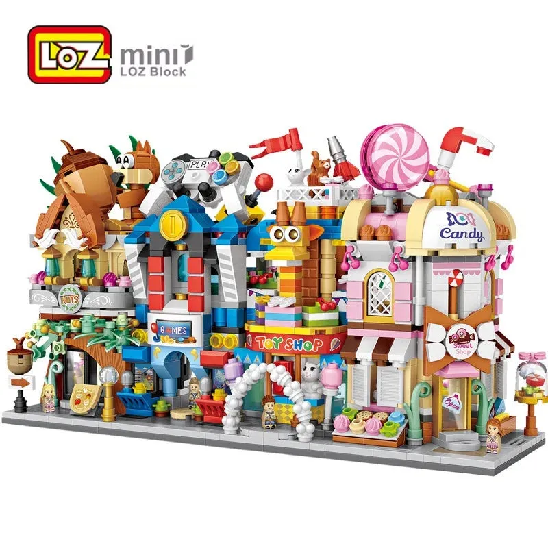 Adorable Mini Street Store Building Blocks - Educational Fun for Kids
