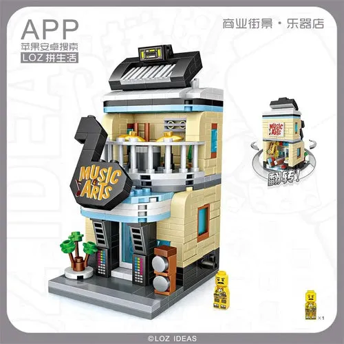 Adorable Mini Street Store Building Blocks - Educational Fun for Kids