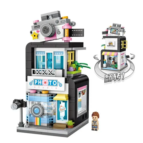 Adorable Mini Street Store Building Blocks - Educational Fun for Kids