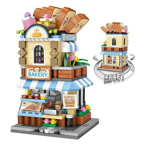 Adorable Mini Street Store Building Blocks - Educational Fun for Kids