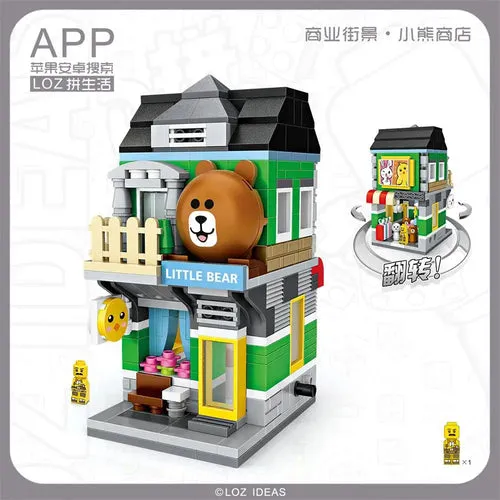 Adorable Mini Street Store Building Blocks - Educational Fun for Kids