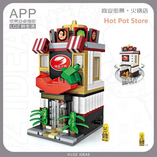 Adorable Mini Street Store Building Blocks - Educational Fun for Kids