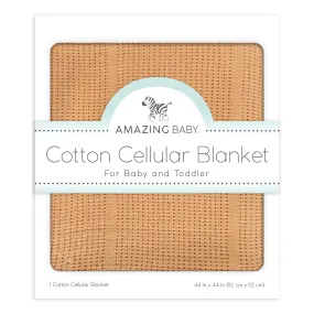 Amazing Baby - Cotton Cellular Blanket, Butterum