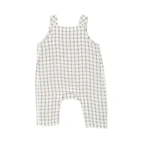 Angel Dear Cozy Plaid Muslin Overall F1