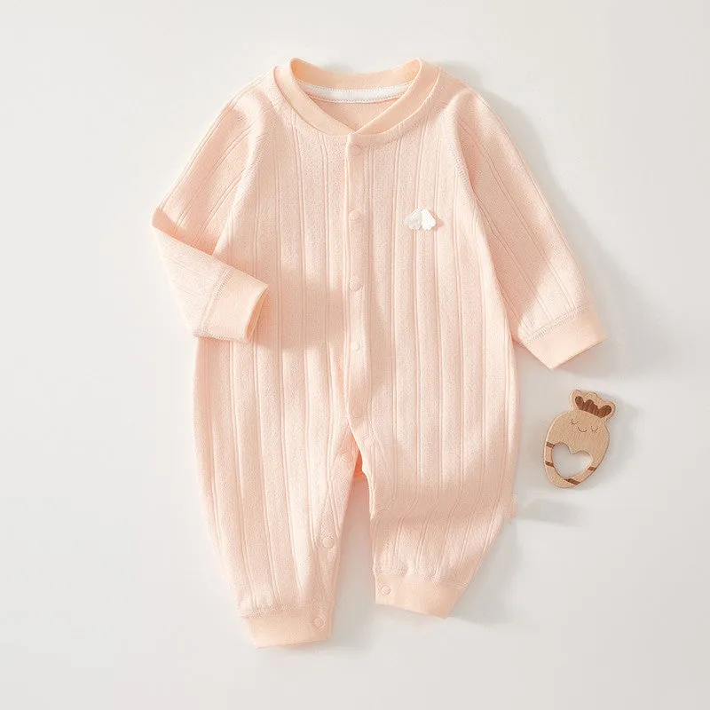 Baby Boy Girl Crewneck Cotton Romper Fall Bodysuit