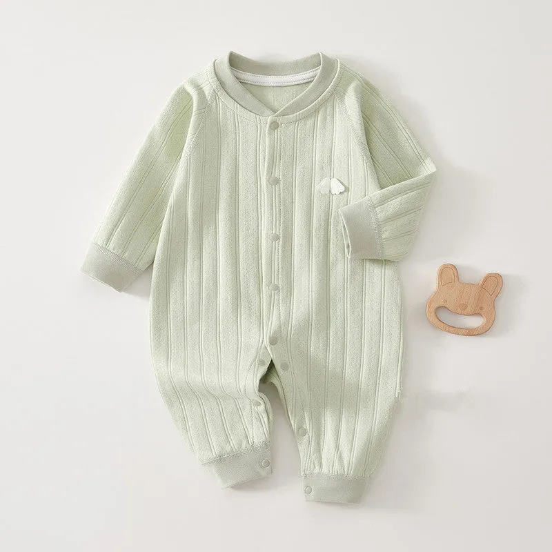 Baby Boy Girl Crewneck Cotton Romper Fall Bodysuit