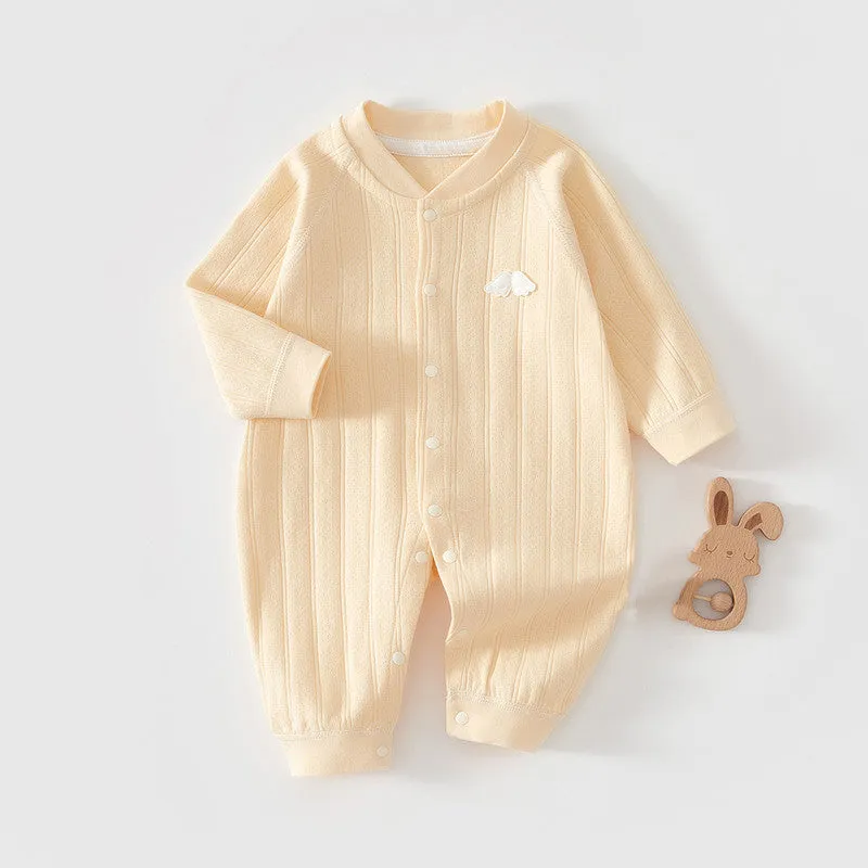 Baby Boy Girl Crewneck Cotton Romper Fall Bodysuit