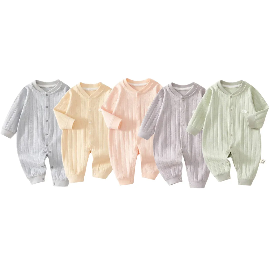Baby Boy Girl Crewneck Cotton Romper Fall Bodysuit