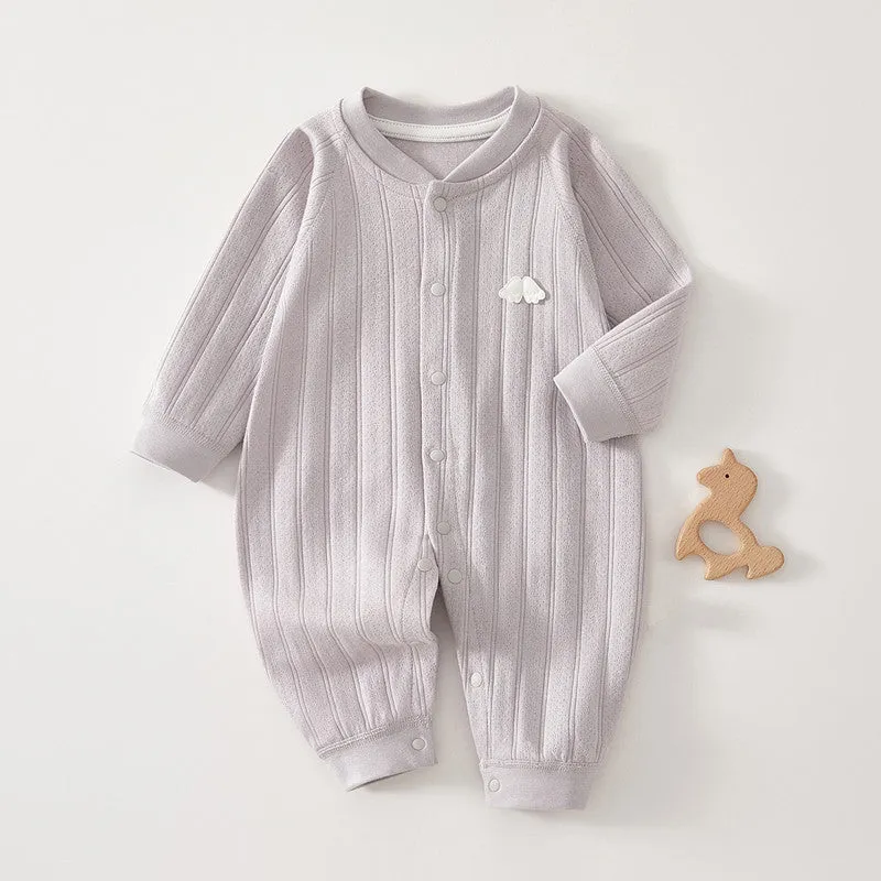 Baby Boy Girl Crewneck Cotton Romper Fall Bodysuit