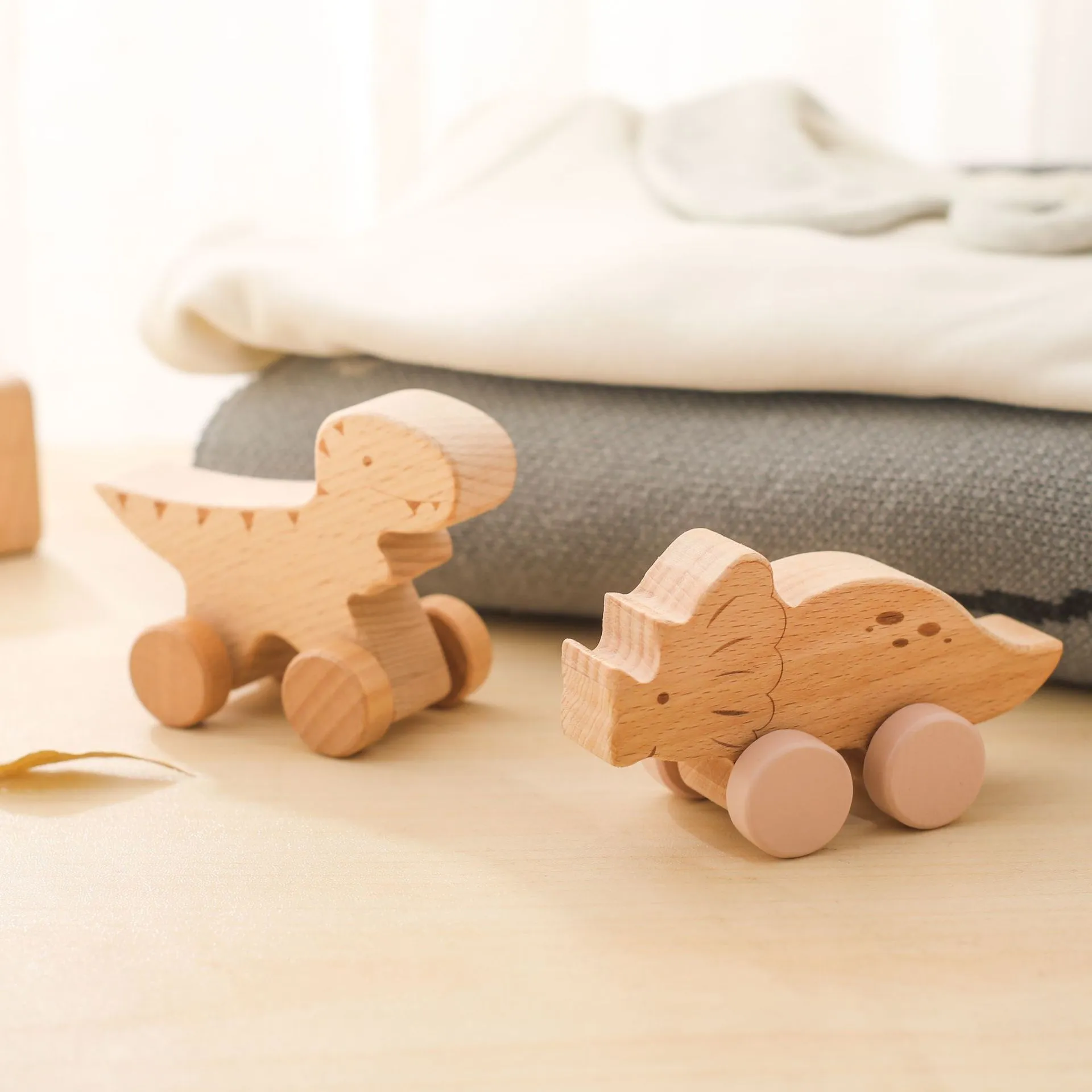 Baby Early Education Educational Wooden Toys Trolley