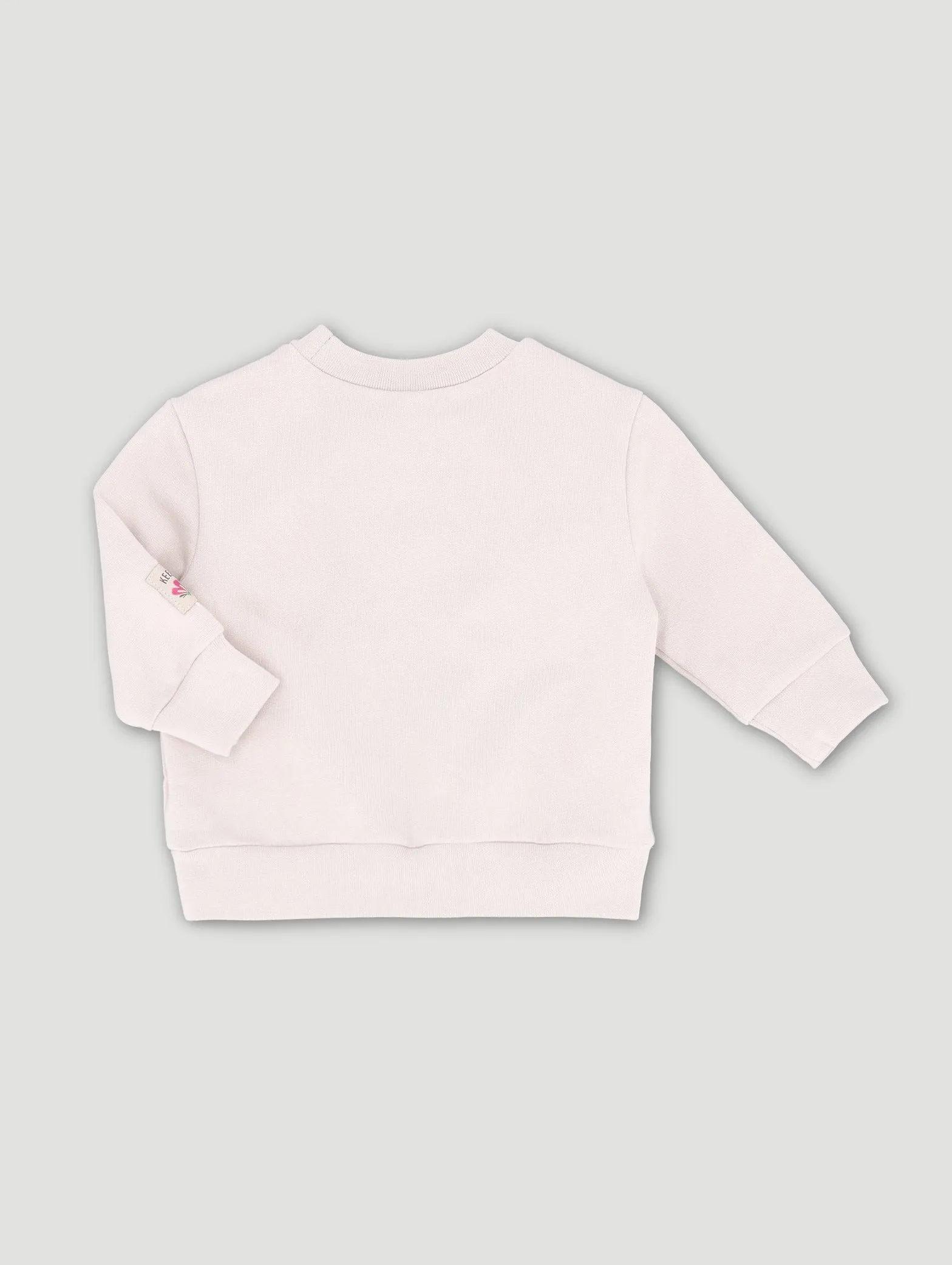 Baby Girls Beige Butterfly Logo Sweat Top