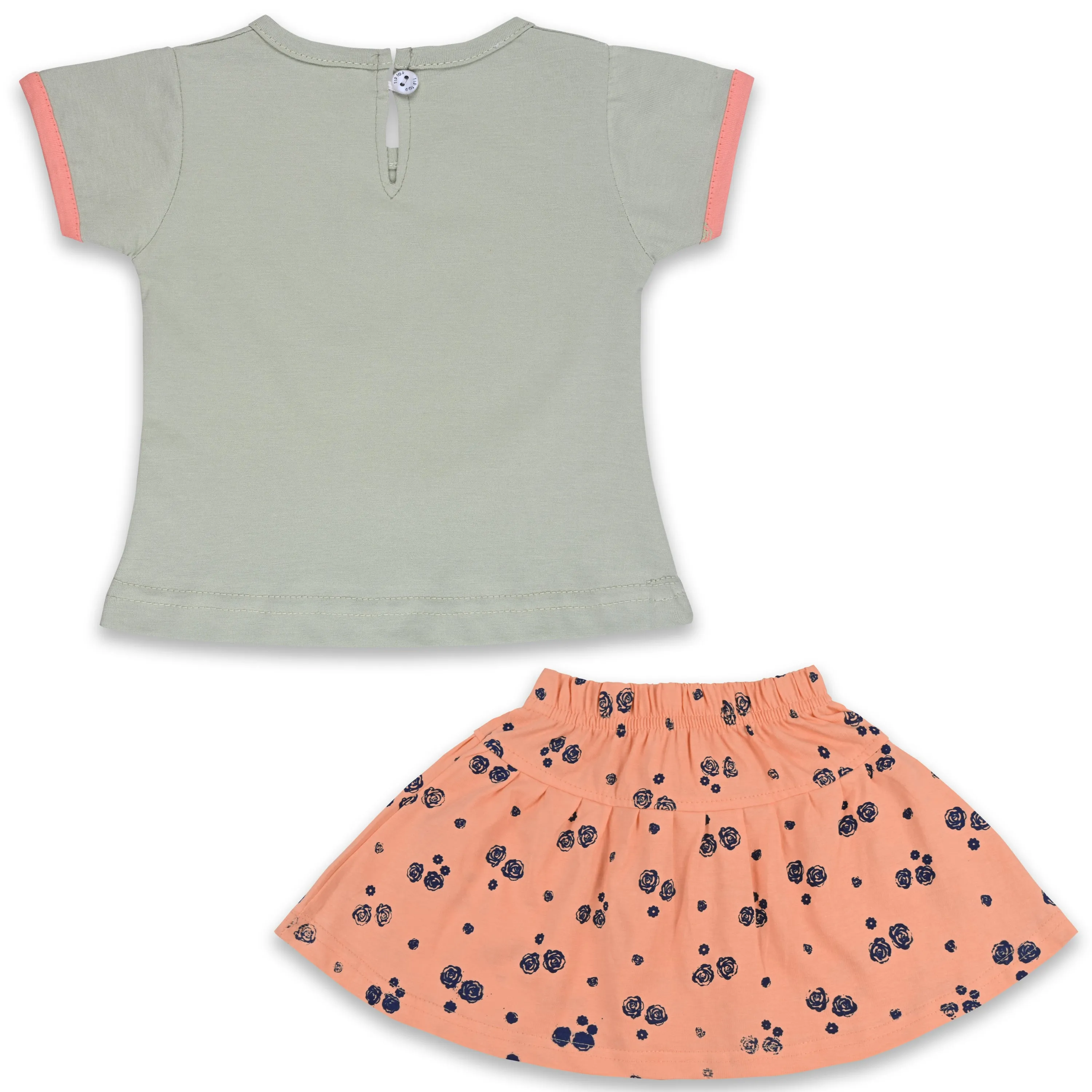 Baby Girls Graphic Print Top and Skirt Clothing Set