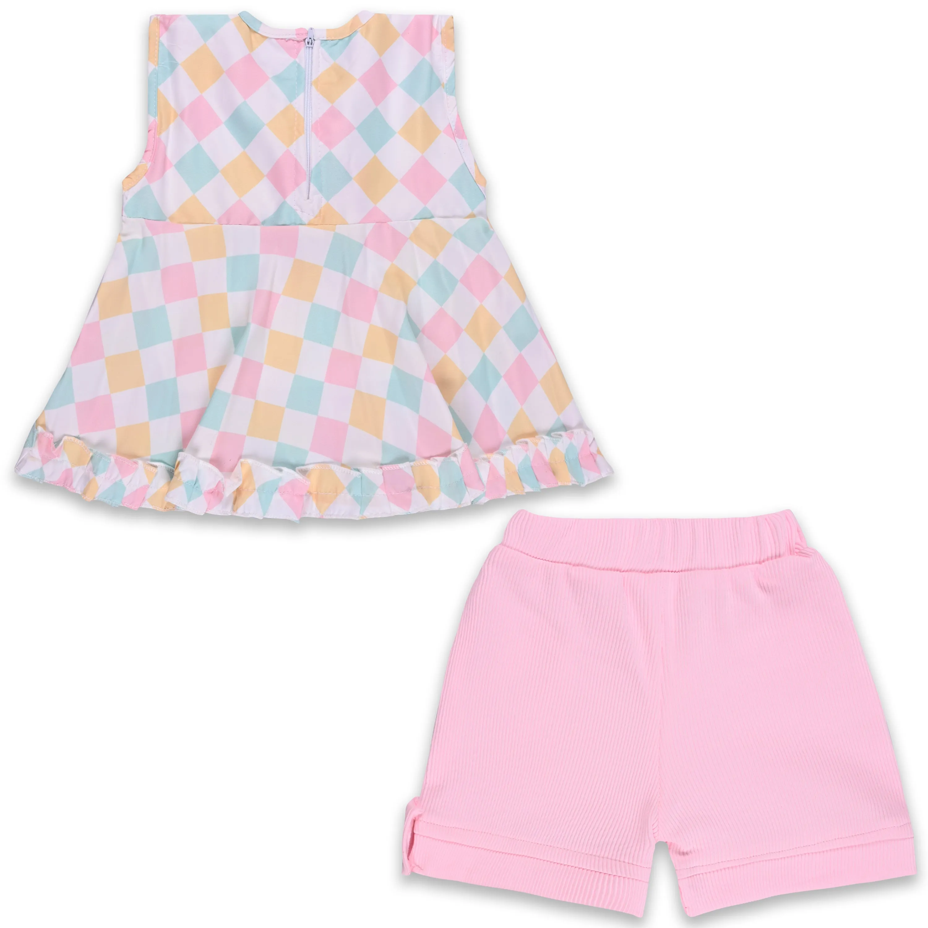 Baby Girls Polka Print Top and Shorts Clothing Set
