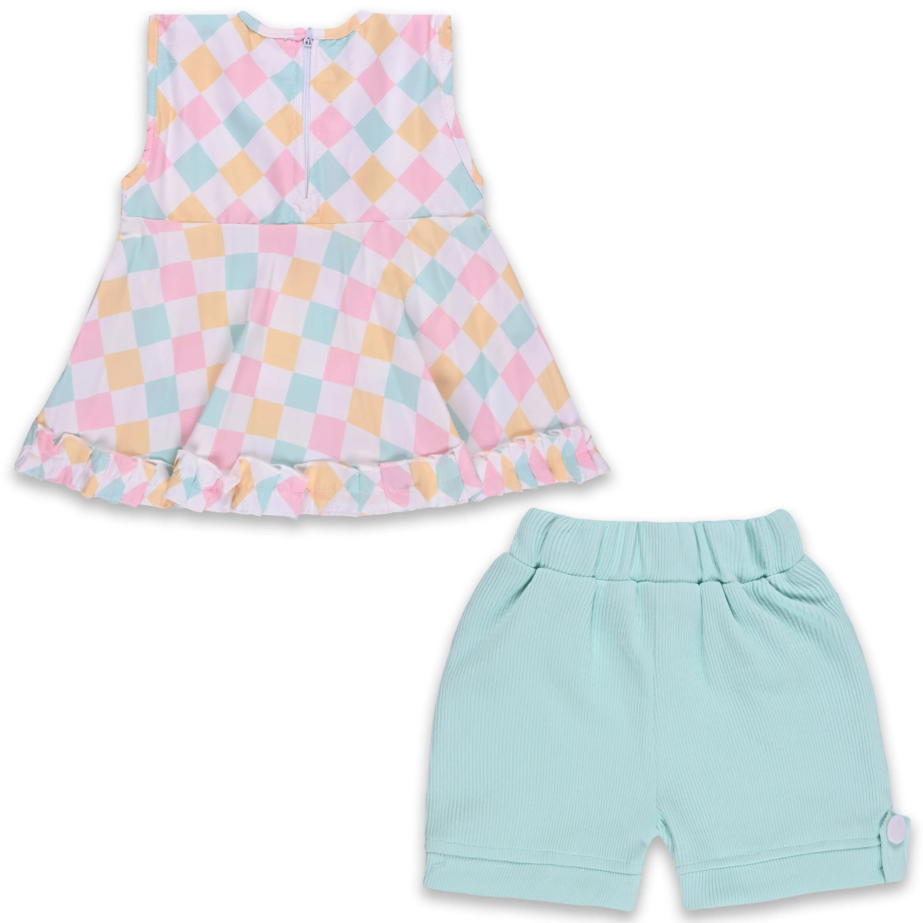 Baby Girls Polka Print Top and Shorts Clothing Set