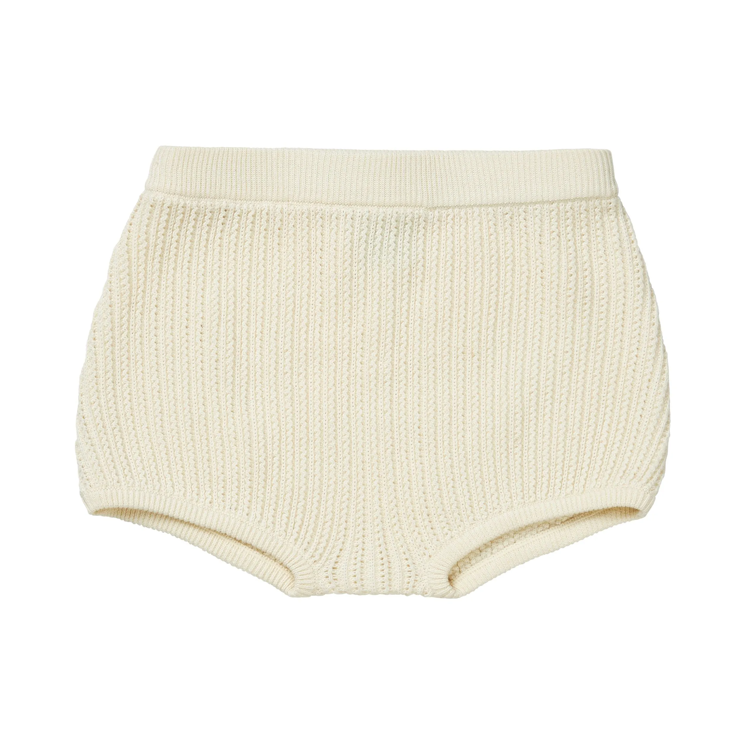 Baby Pointelle Rib Bloomers, Ecru
