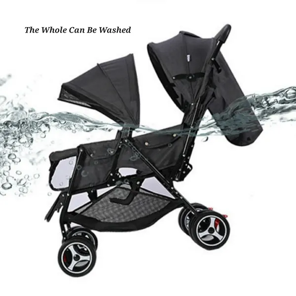 BABY TWIN FOLDABLE STROLLER WITH SEAT ADJUSTABLE
