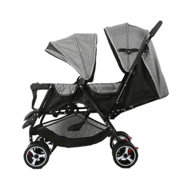 BABY TWIN FOLDABLE STROLLER WITH SEAT ADJUSTABLE