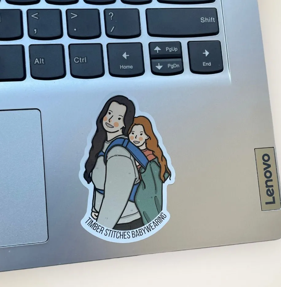 Back Carry - Babywearing Sticker