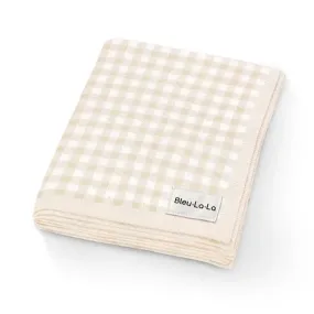 Beige Plaid Blanket