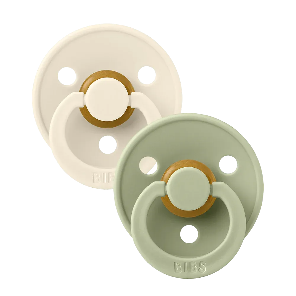 Bibs Anatomical Colour Pacifier - Ivory/Sage