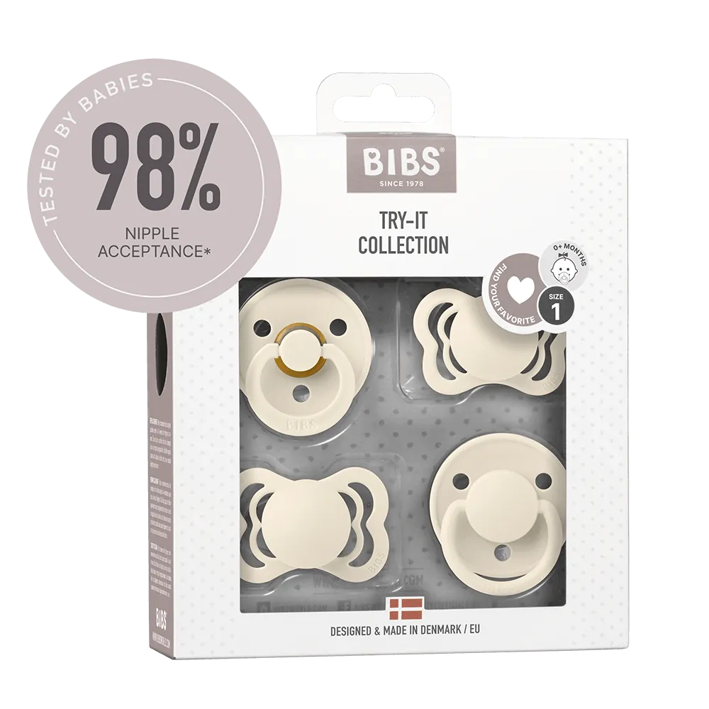 BIBS New Baby Try-It Collection - Ivory