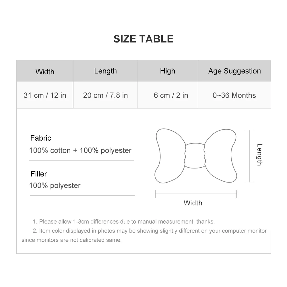 Bow shape Baby Neck Pillow for Stroller and Car Headrest