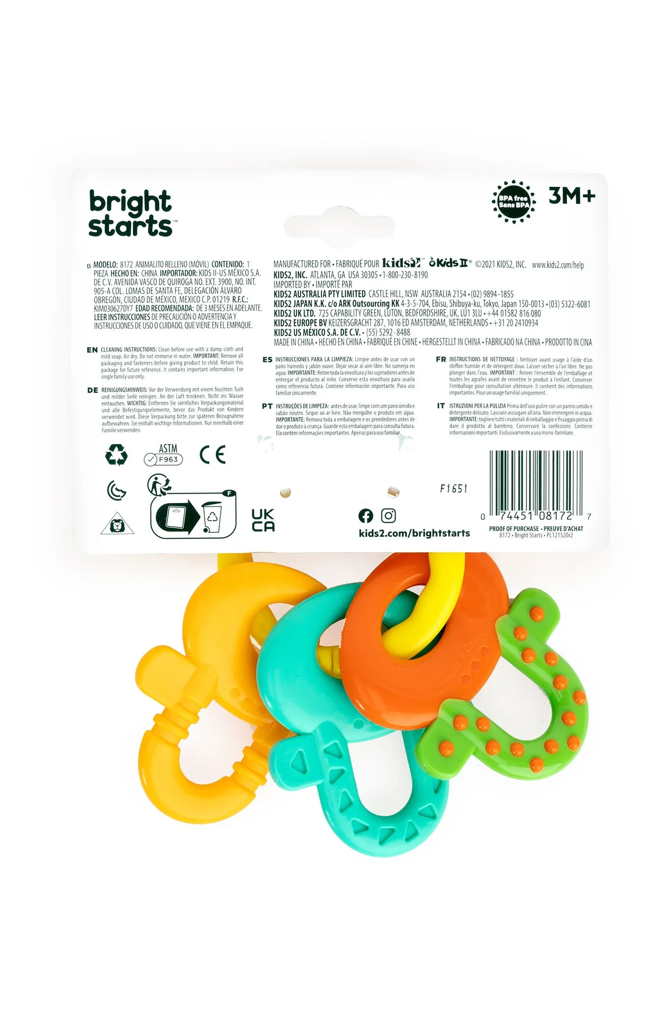 Bright Starts License to Drool Baby Teether Key