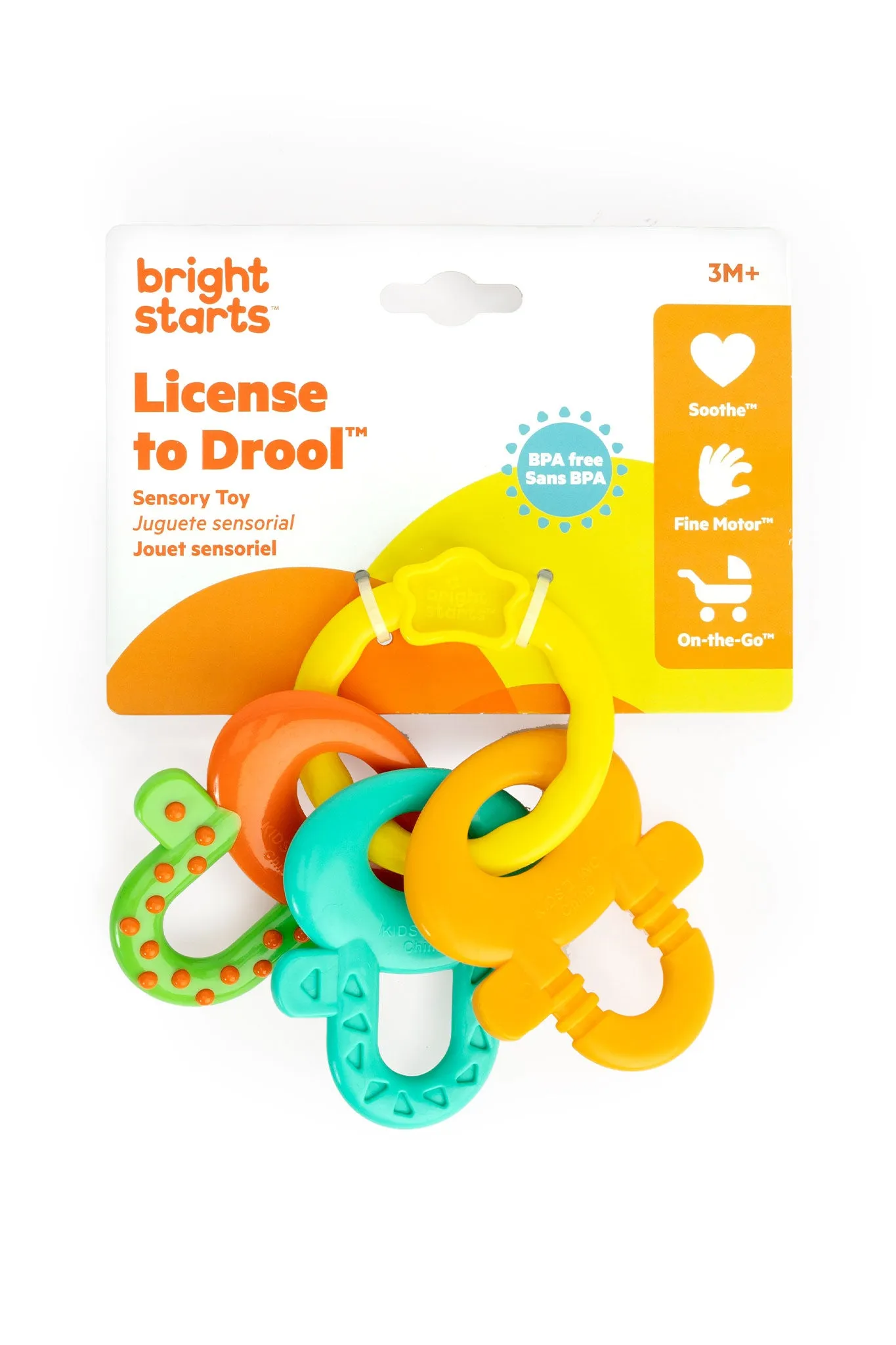 Bright Starts License to Drool Baby Teether Key