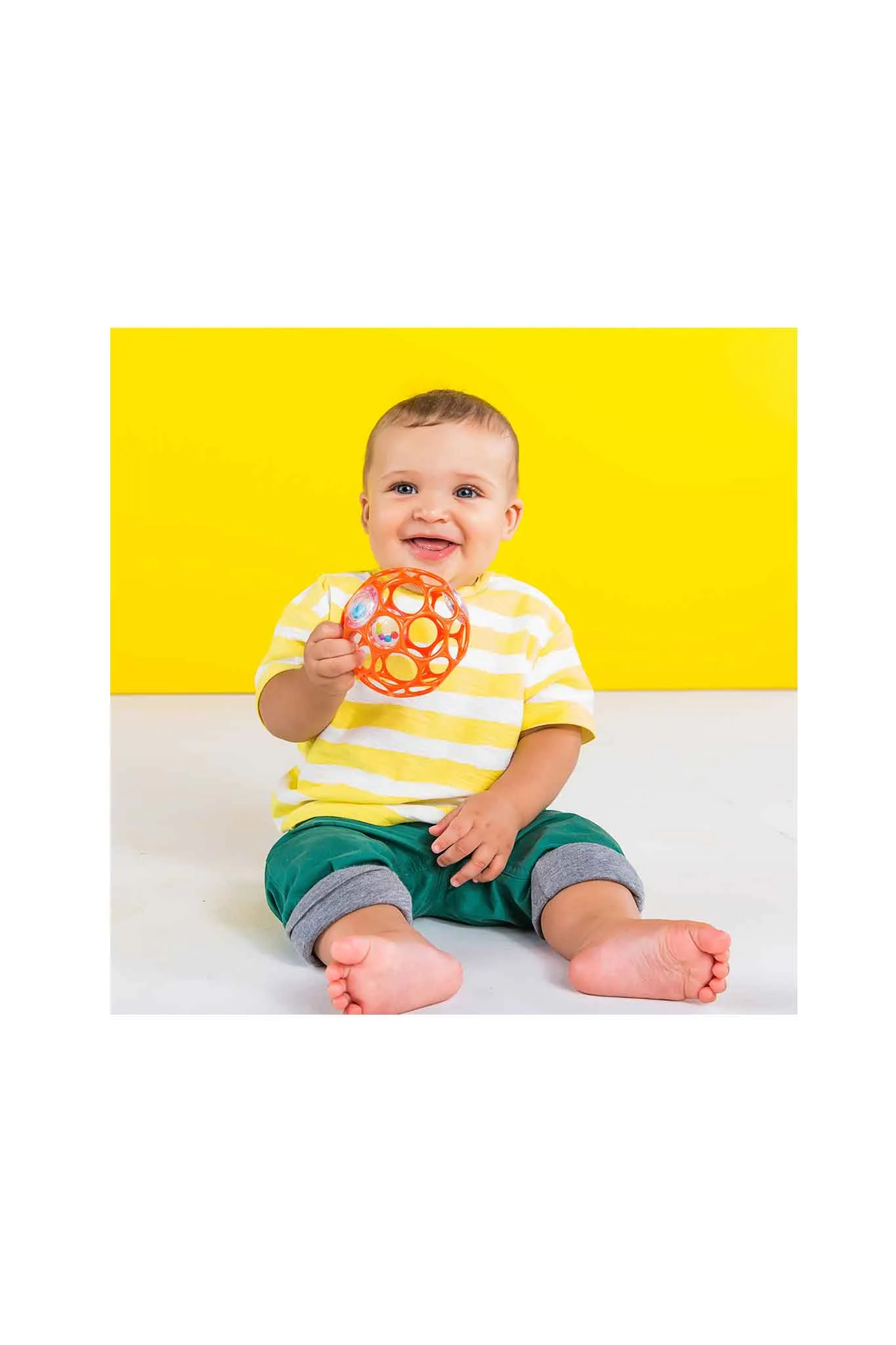 Bright Starts Oball Rattle Easy Grasp Toy Red