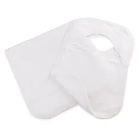 Bubba Blue Bamboo Bib and Burp Cloth Set - White