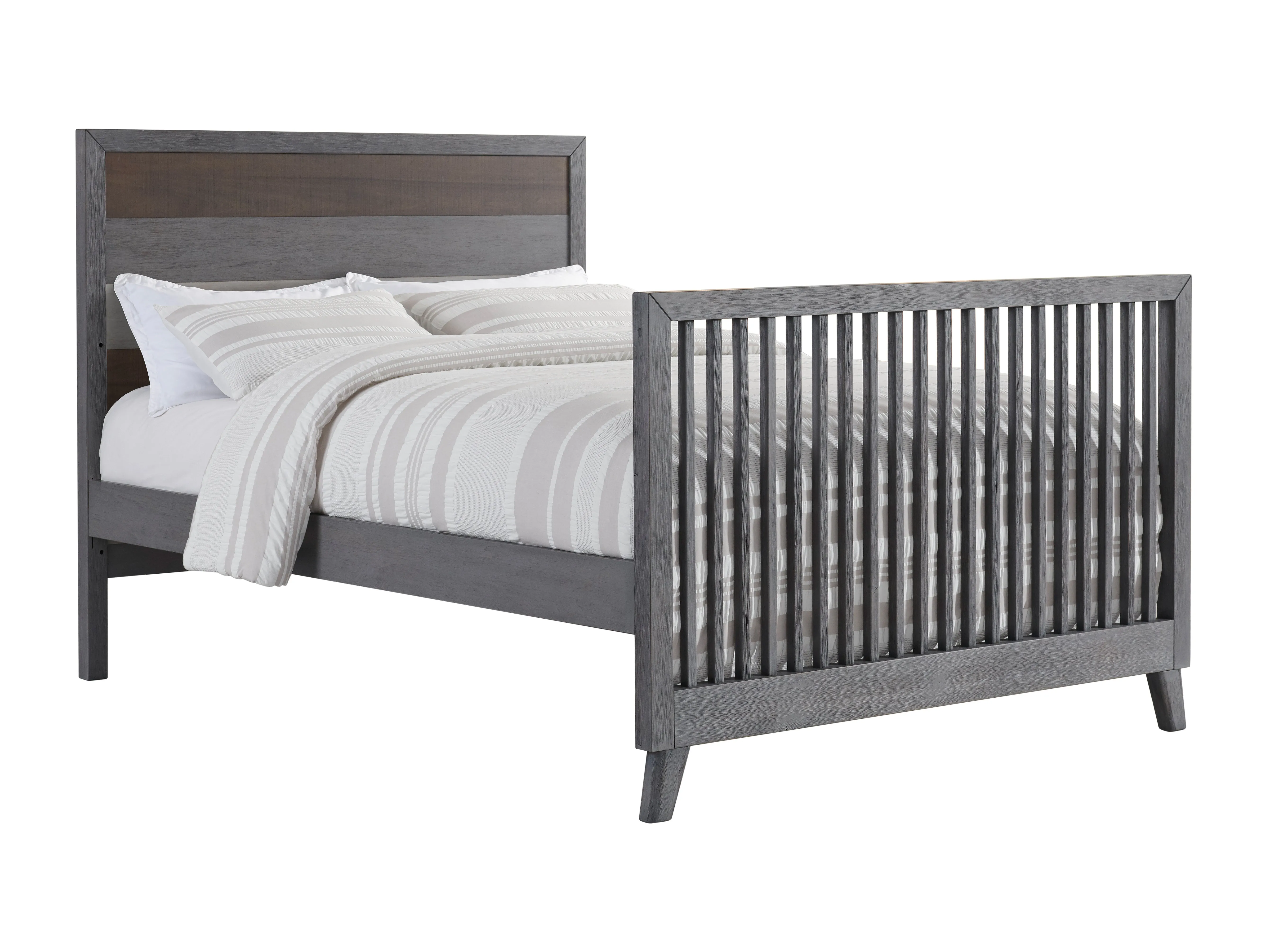 Cascade 4-In-1 Convertible Crib, Multi-Tone Gray, Greenguard Gold Certified