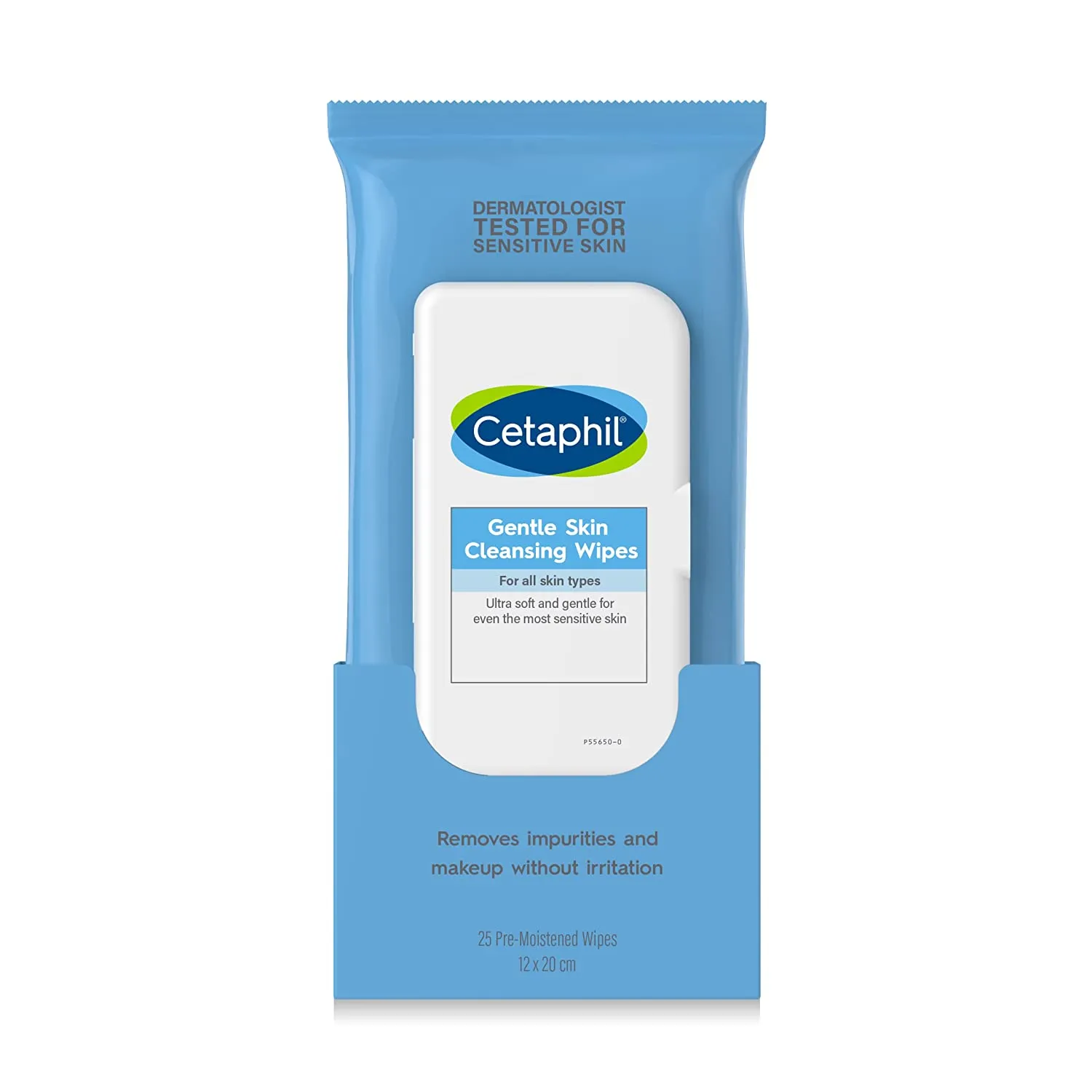 Cetaphil Face and Body Wipes, Gentle Skin Cleansing Cloths, 50 Count, Twin Pack, for Dry, Sensitive Skin, Flip Top Closure, Great for the Gym,Travel, in the Car, Hypoallergenic, Fragrance Free