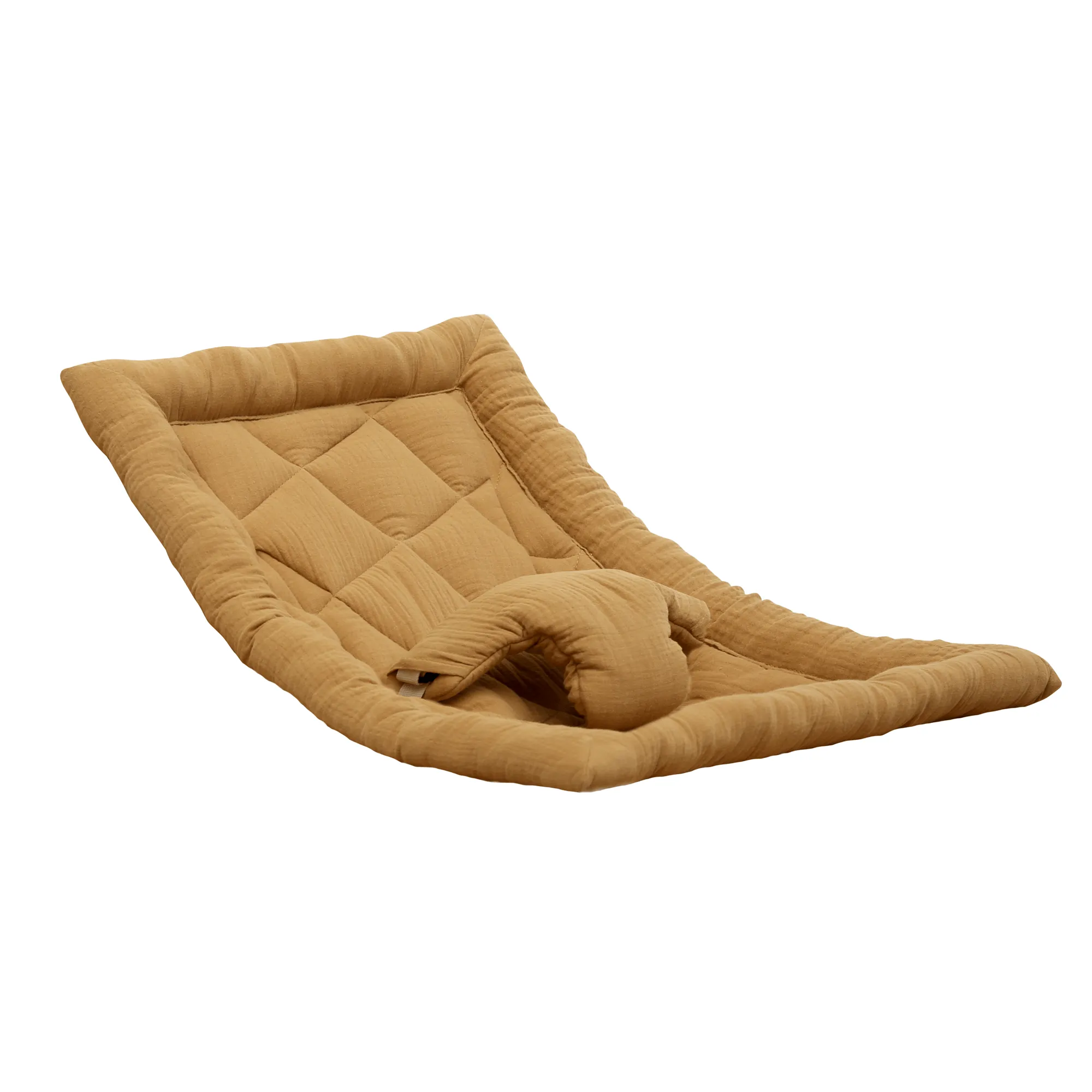 Charlie Crane LEVO Baby Rocker - Walnut with Camel Cushion