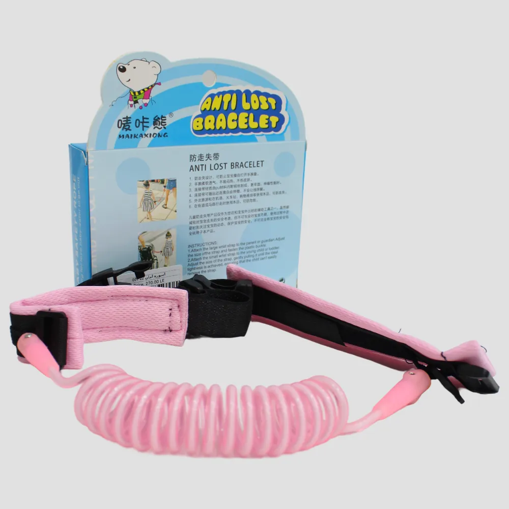 Child Safety Harness Wrist Belt – 1.5m Anti-Lost Bracelet (Pink)