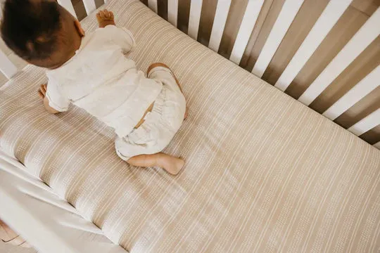 Copper Pearl Premium Knit Fitted Crib Sheet / Clay