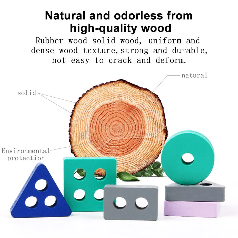 Creative Montessori Wooden Building Blocks for Early Learning Fun