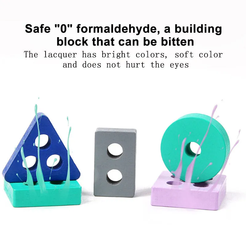 Creative Montessori Wooden Building Blocks for Early Learning Fun