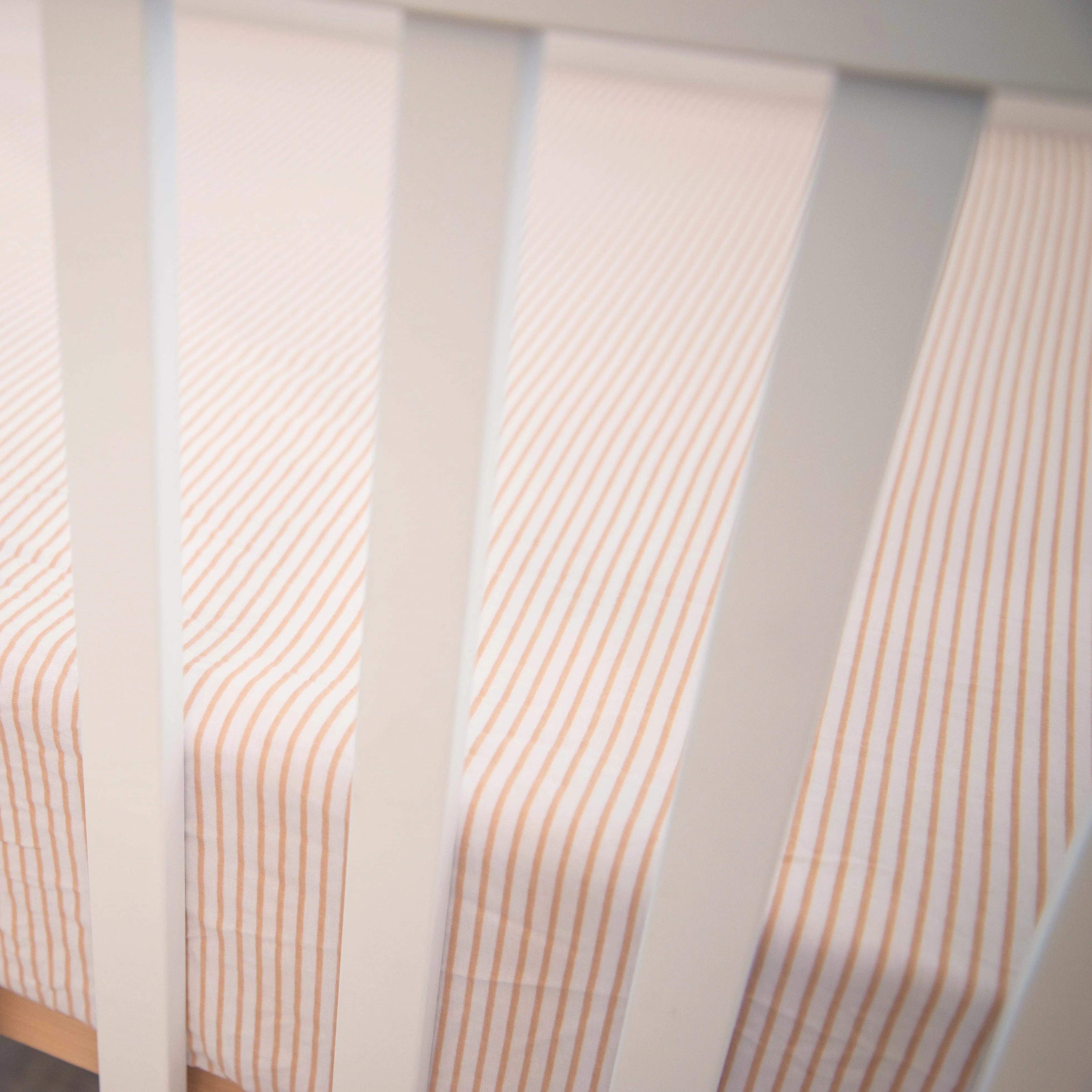 Crib Sheet Set - Mauve Tulip & Stripes