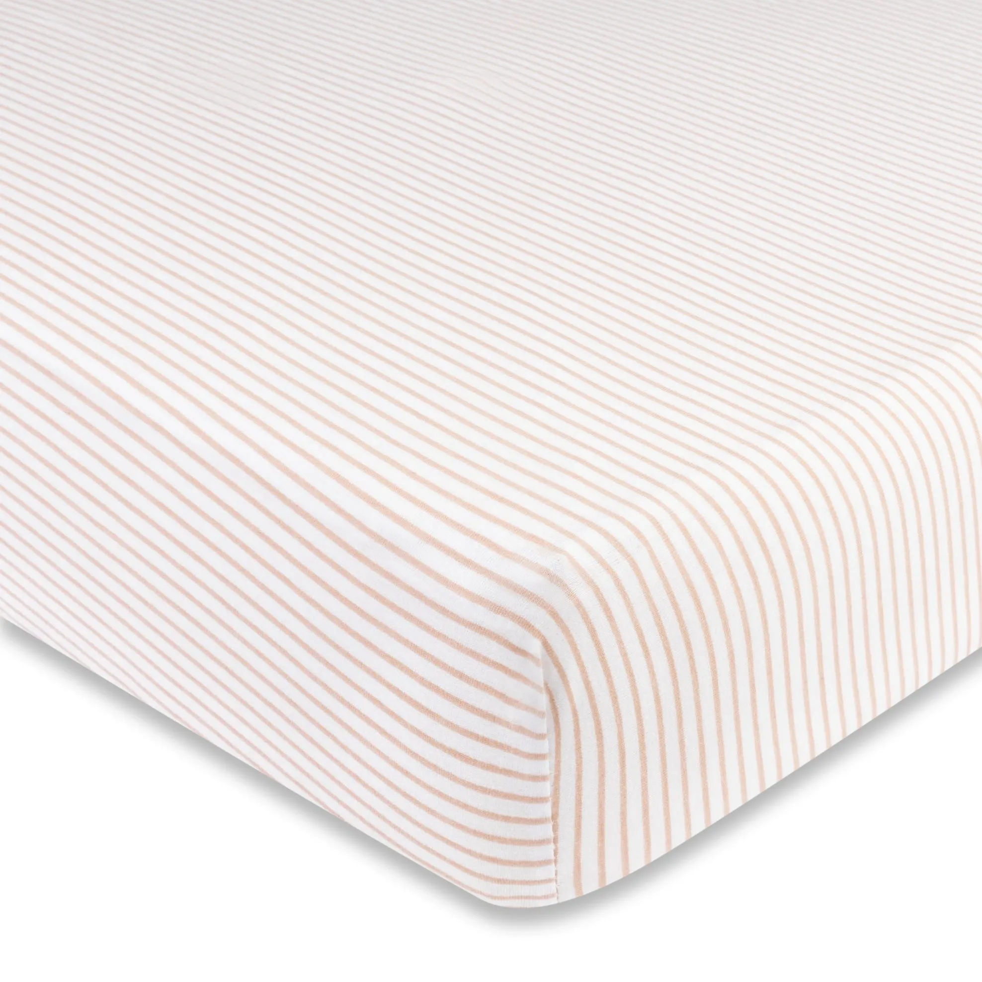 Crib Sheet Set - Mauve Tulip & Stripes