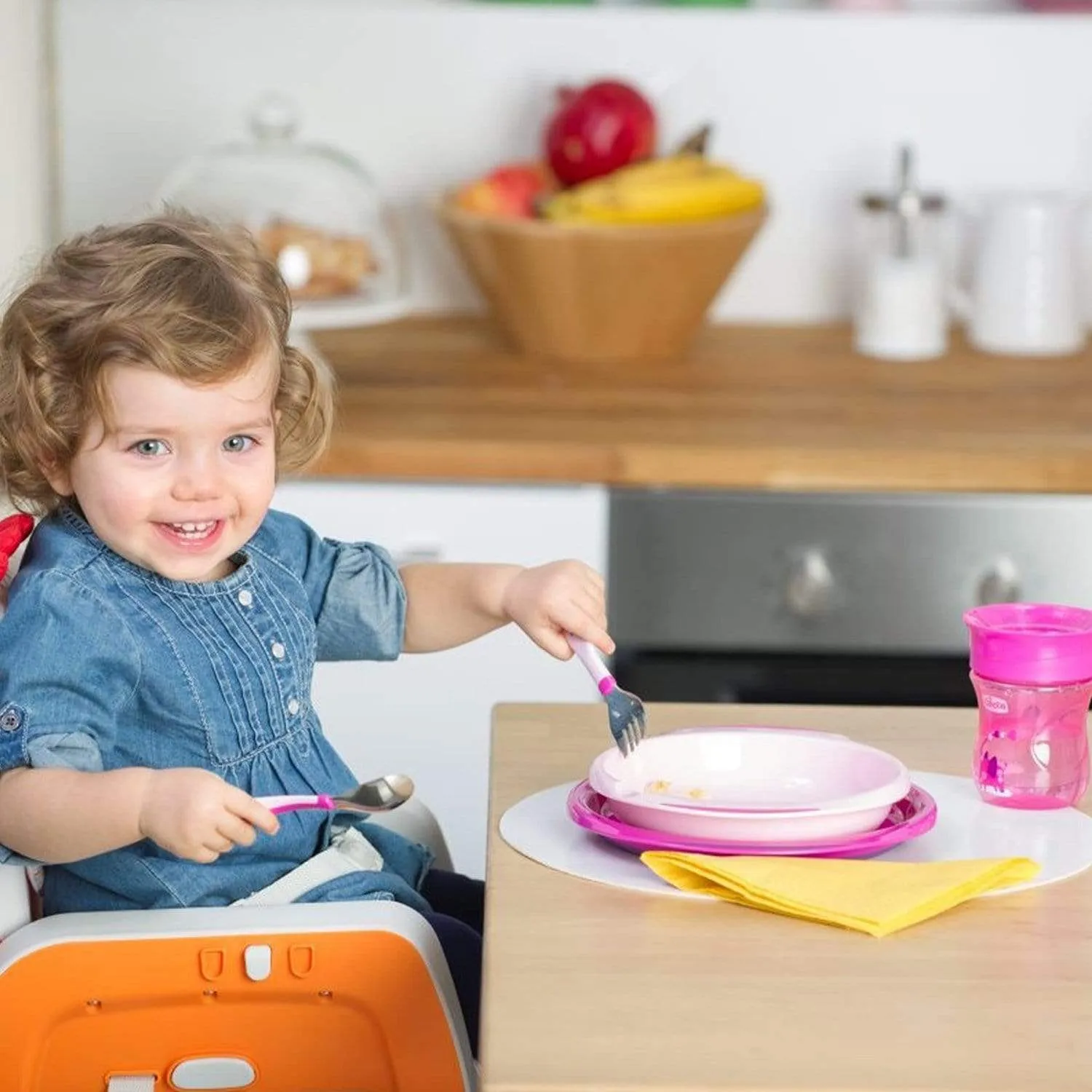 DISH SET 12M  PINK