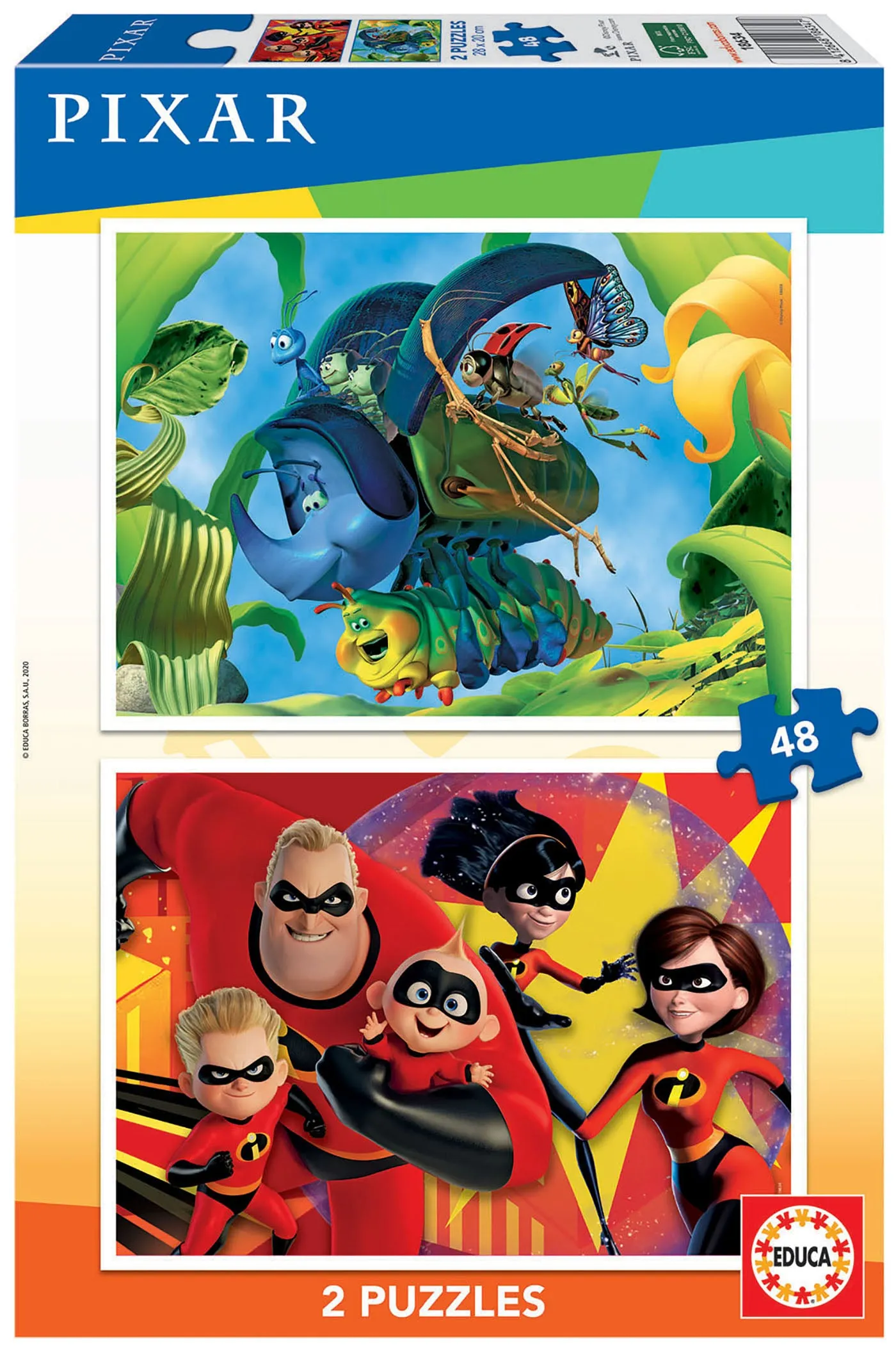 Educa Puzzles - 2X48 Pixar - Suitable for 3 years and above