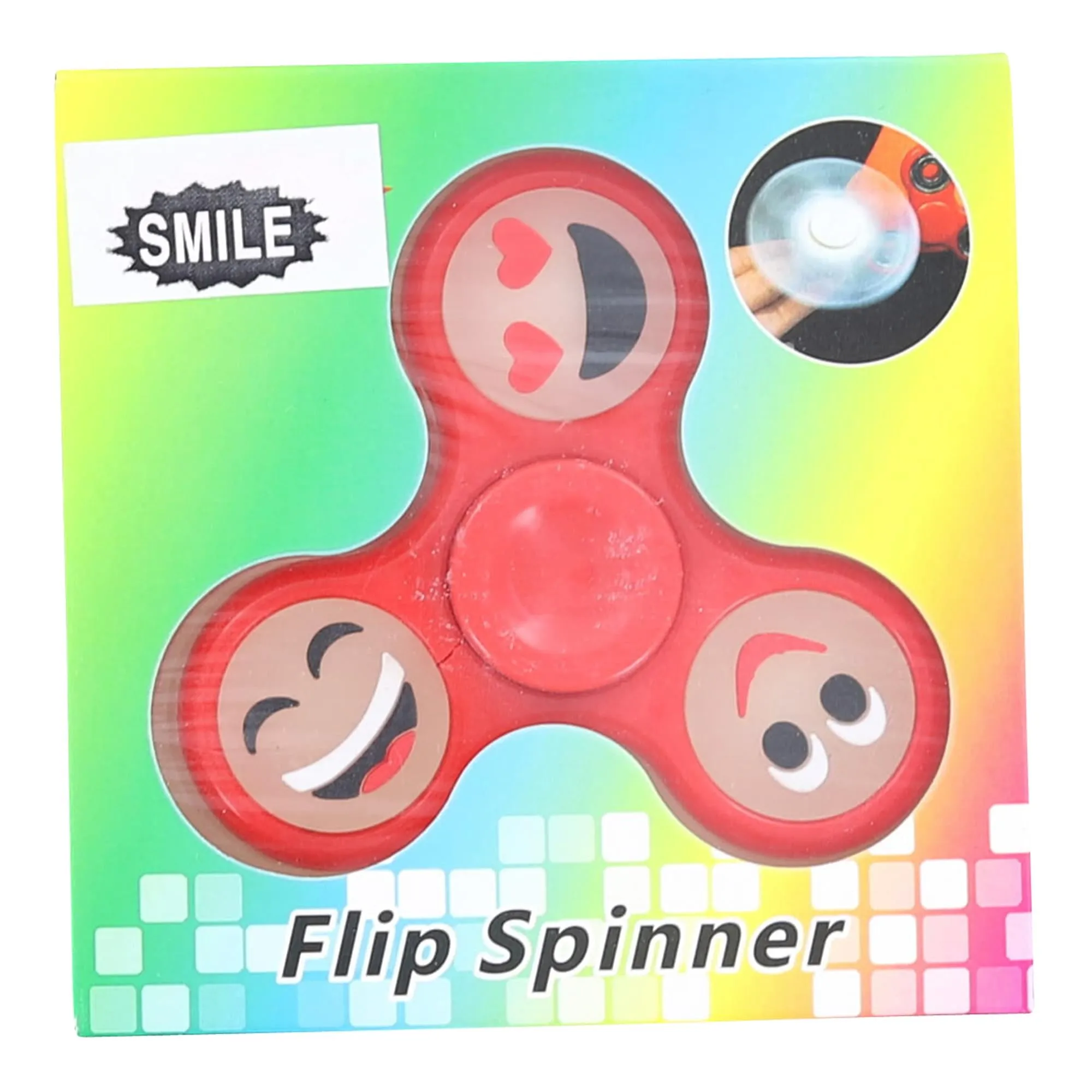 Emoji Smile Fidget Spinner | Red