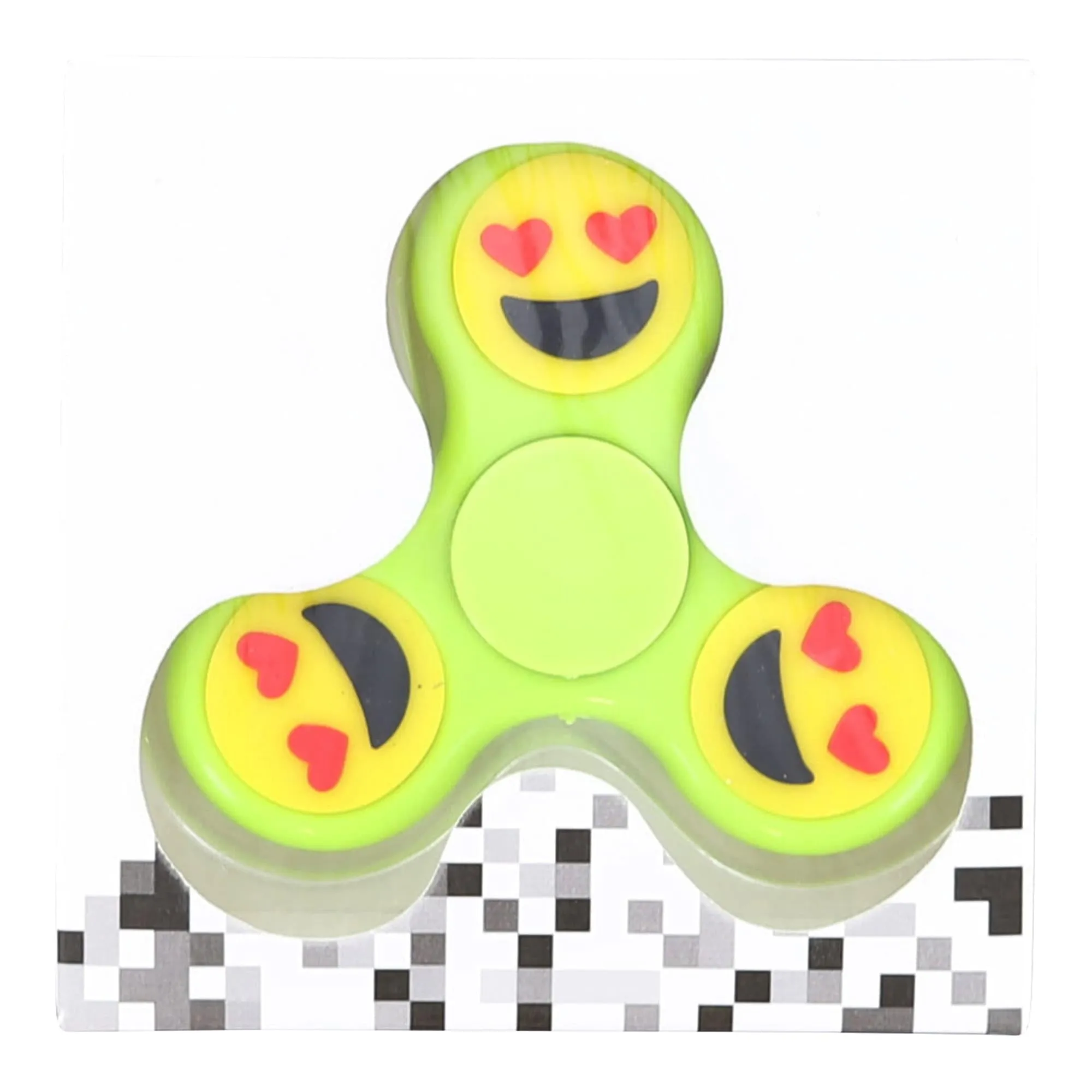 Emoji Solid Color Fidget Spinner | Green with Love Eyes