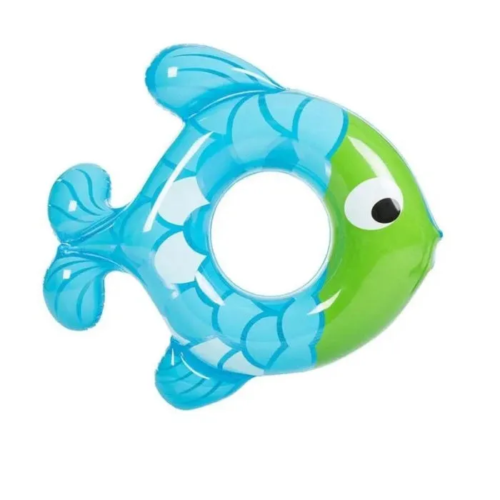 Fish Shape Kids Swimming Ring Seat Boat (Random) - H03048
